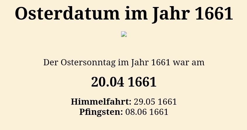 Himmelfahrt 1661 